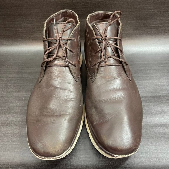 Timberland Franklin Park Chukka Boots Men's Size 12 Brown Leather Lace Shoes - Picture 8 of 11